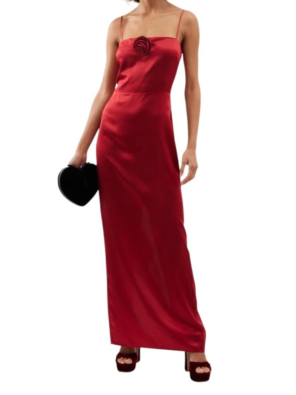 Reformation Frankie Silk Maxi Dress Rosetta Red Ruby Wedding Party Gala 2